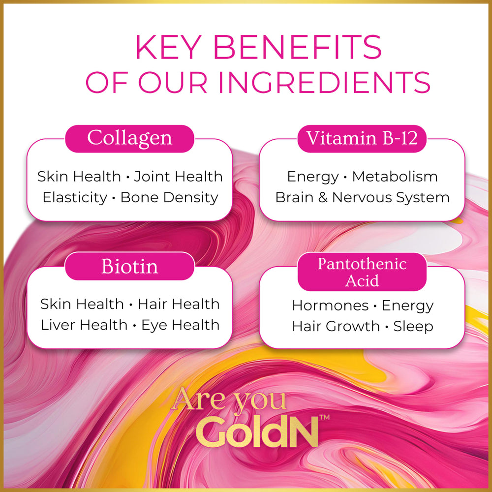 GoldN™ Hair, Skin & Nails Premium Gummies with Collagen