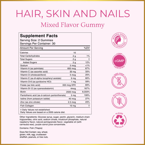 GoldN™ Hair, Skin & Nails Premium Gummies with Collagen