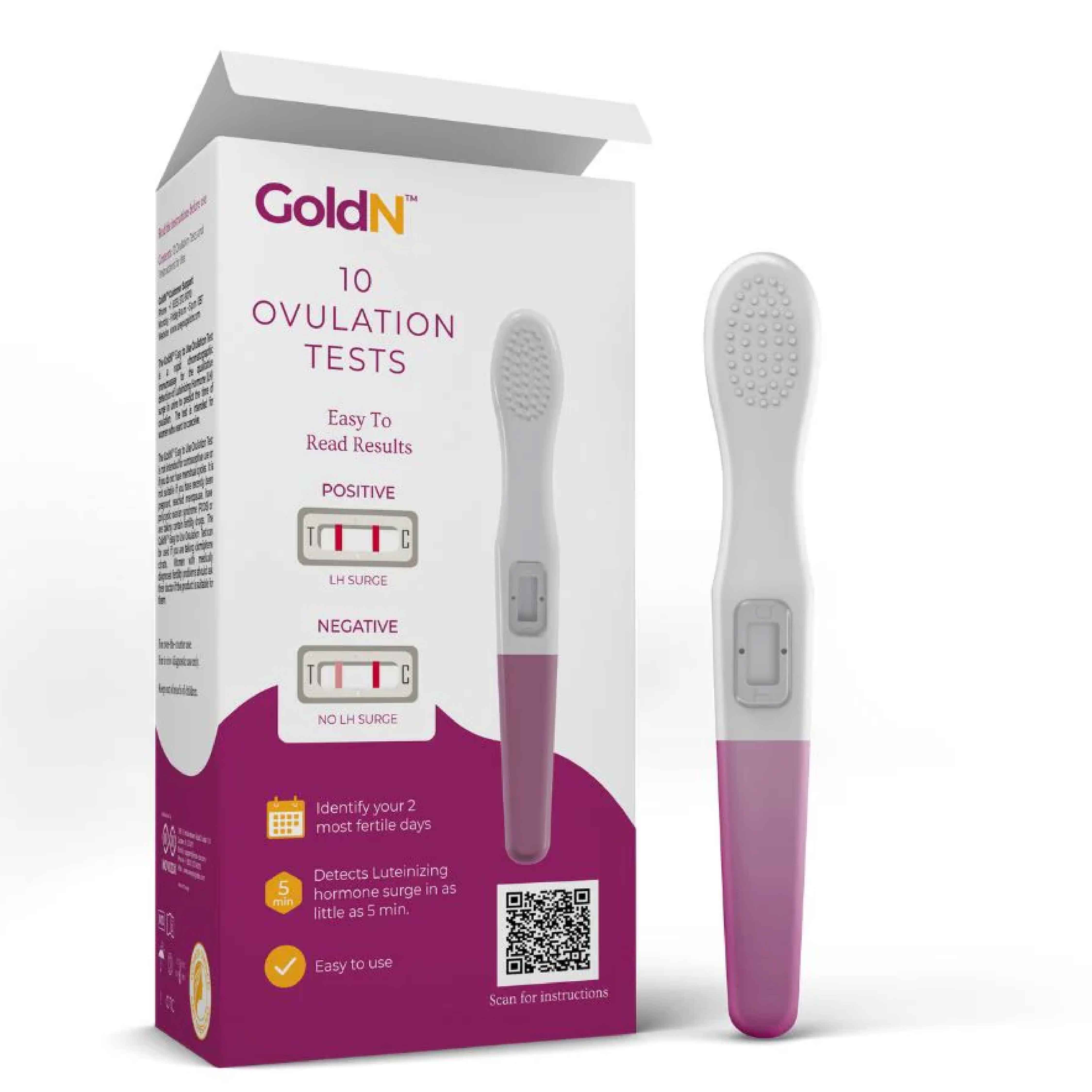 GoldN™ Easy To Use Ovulation Test (10 Count)