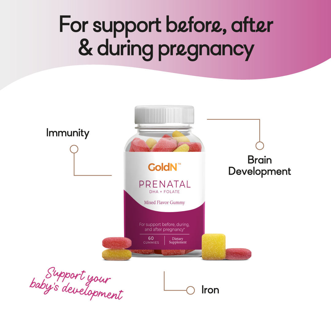 GoldN™ Prenatal DHA and Folate Premium Gummies