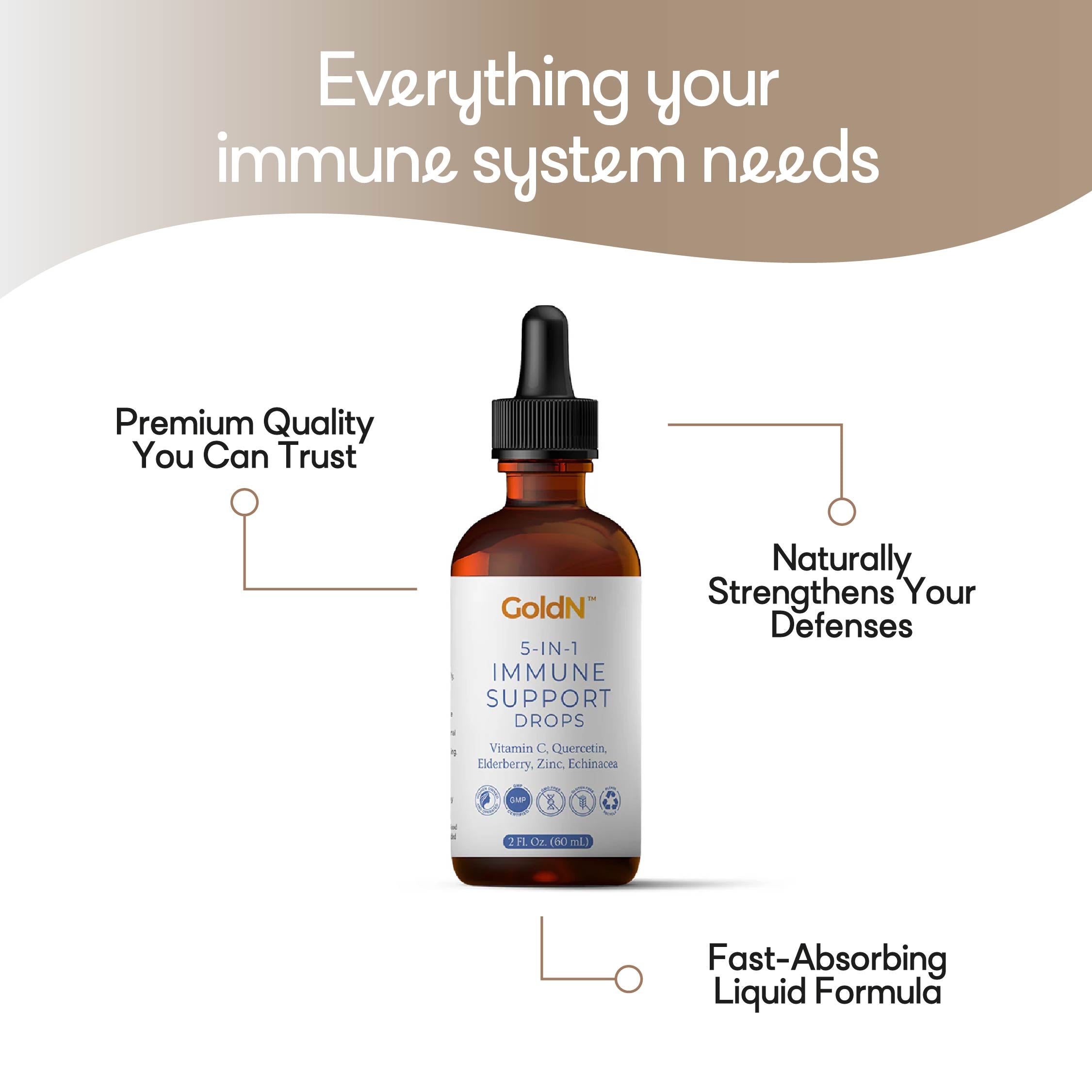 GoldN™ 5-in-1 Immune Support Liquid Drops