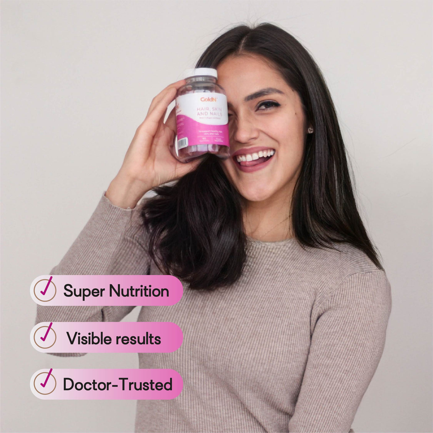 GoldN™ Hair, Skin & Nails Premium Gummies with Collagen