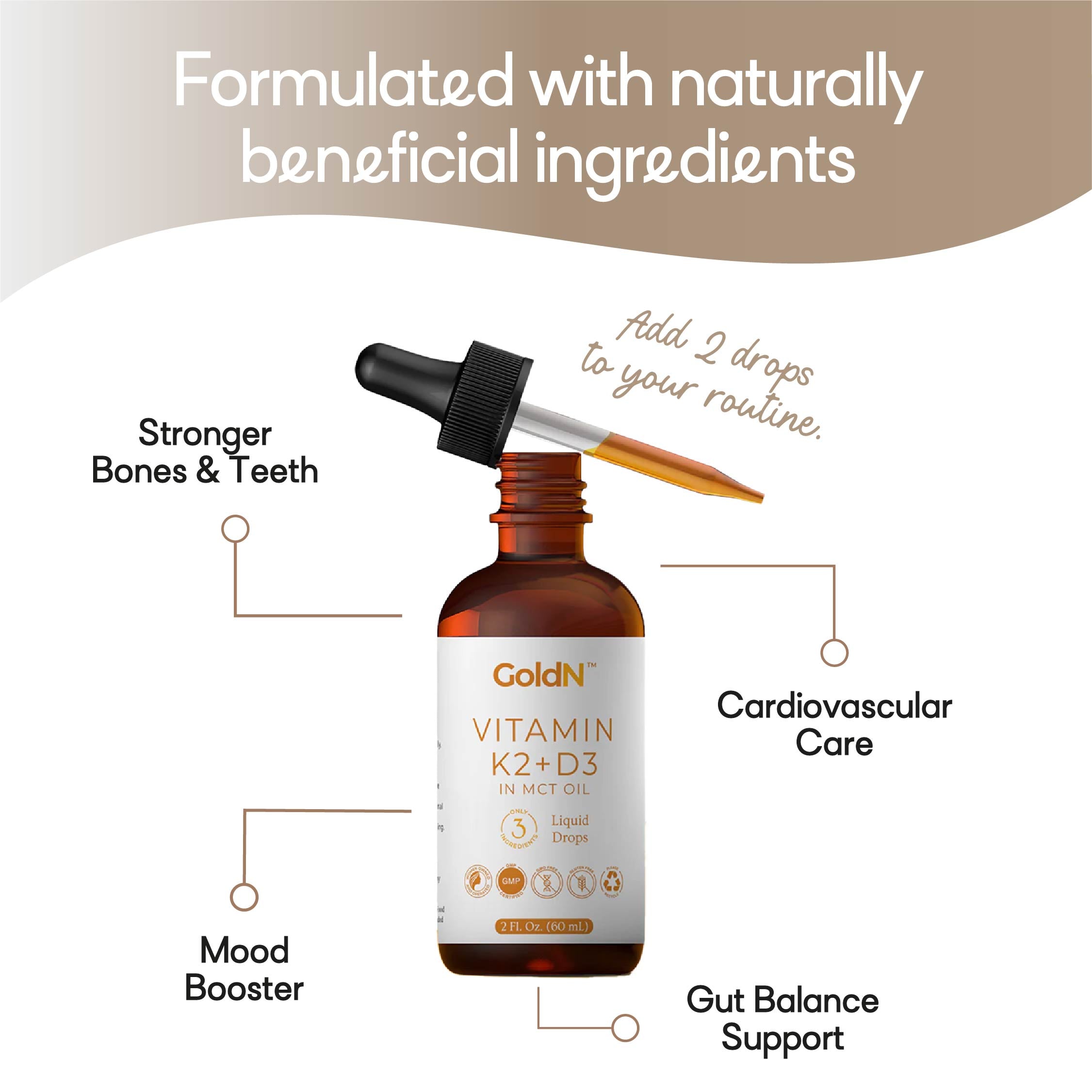 GoldN™ Vitamin K2+D3 Liquid Drops